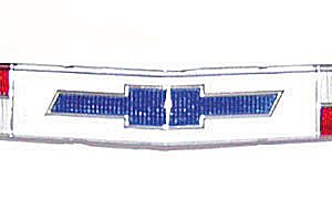 Chevy Hood Emblem Plastic Insert, 1963