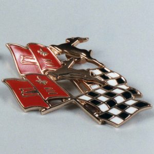 Chevy Quarter Panel Crossed Flags Emblems, Impala, 1960