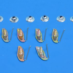 Chevy Molding T-bolt Clips & Nuts, 1 3/8-inch, 1955-1964
