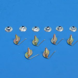 Chevy Molding T-bolt Clips & Nuts, 1-inch, 1955-1964