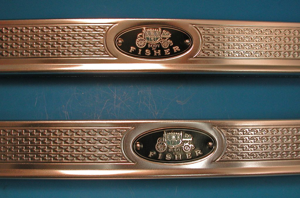 Good Quality Chevy Sill Plates 1955-1957 With Body By Fisher Logo 2 Door