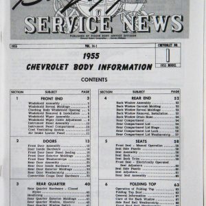 Chevy Service News, No. 1, Volume 14, 1955