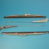Corvette Windshield Wiper Arms & Blades, Polished Stainless steel. 1956-1962