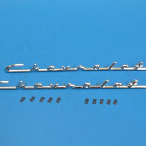 Chevy Quarter Panel Chevrolet Scripts, Pair, 150 & 210, Chrome, 1956