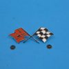 Chevy Trunk Crossed Flags Emblem, V8, 348 ci, 1960