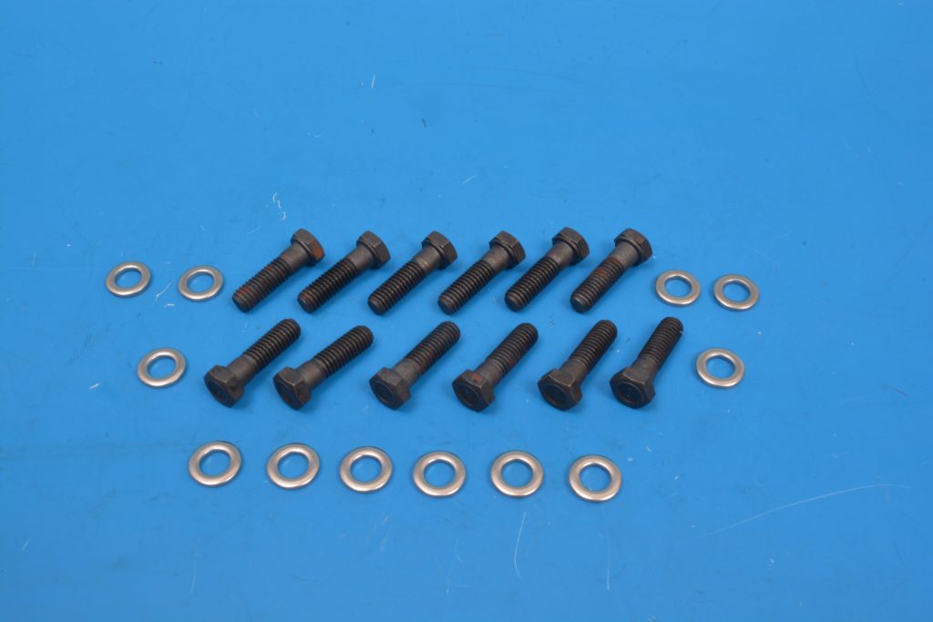 Chevy Exhaust Manifold Bolt Set, V8 Small Block, 19551956 Bowtie